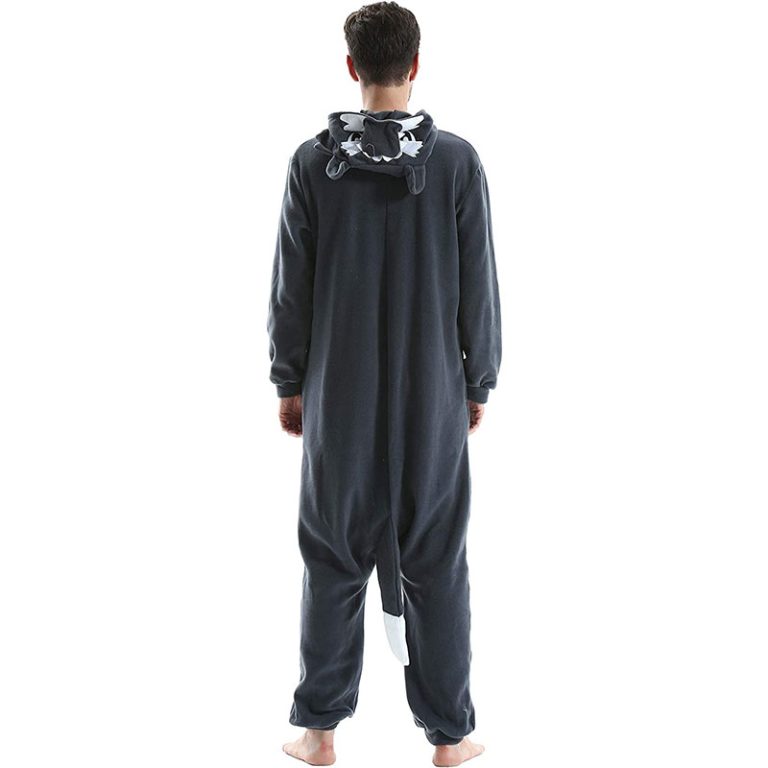 DELEY Pyjama Onesie Adulte Animal - Grenouillère Unisexe à Capuche Pour Dormir, Fête Pyjama, Carnaval, Halloween - 2